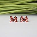  Kids Earrings | Polka Dot Bow Stud Earrings