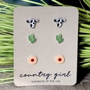  Country Girl Stud Earrings | 3 pack