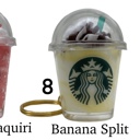 8 Banana Split Coffee Keychain | Mini Drink Keychain