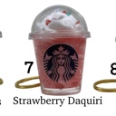 7. Strawberry Daquiri Coffee Keychain | Mini Drink Keychain