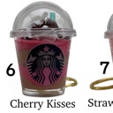 6. Cherry Kisses Coffee Keychain | Mini Drink Keychain