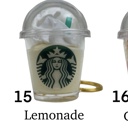 15. Creamy Lemonade Coffee Keychain | Mini Drink Keychain