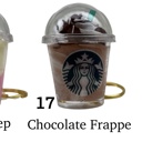 17. Chocolate Frappe Coffee Keychain | Mini Drink Keychain