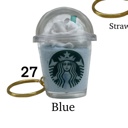 27. Blue Coffee Keychain | Mini Drink Keychain