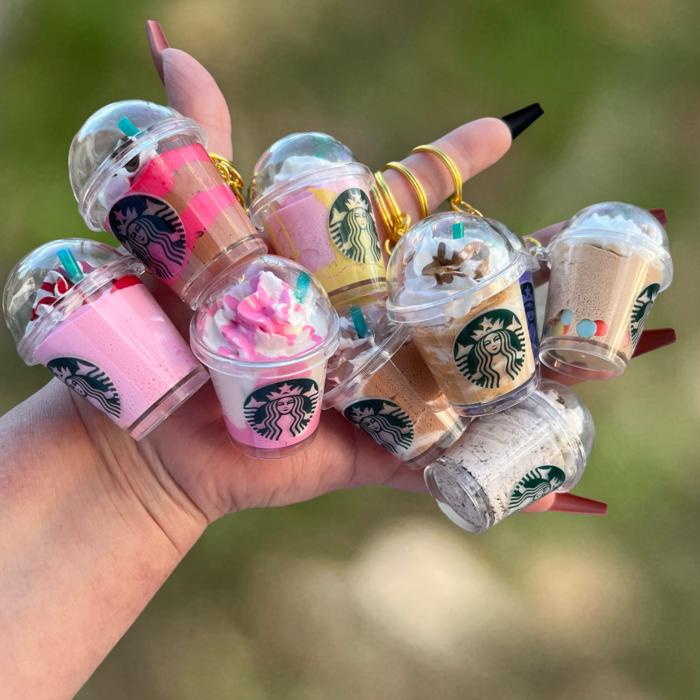 Coffee Keychain | Mini Drink Keychain