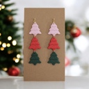  Christmas Tree Dangle Earrings 