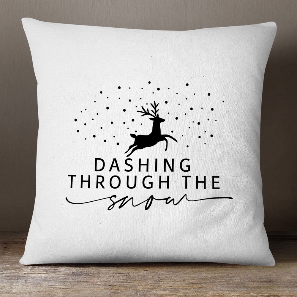 Dashing Through the Snow—18x18 Pillow Cover