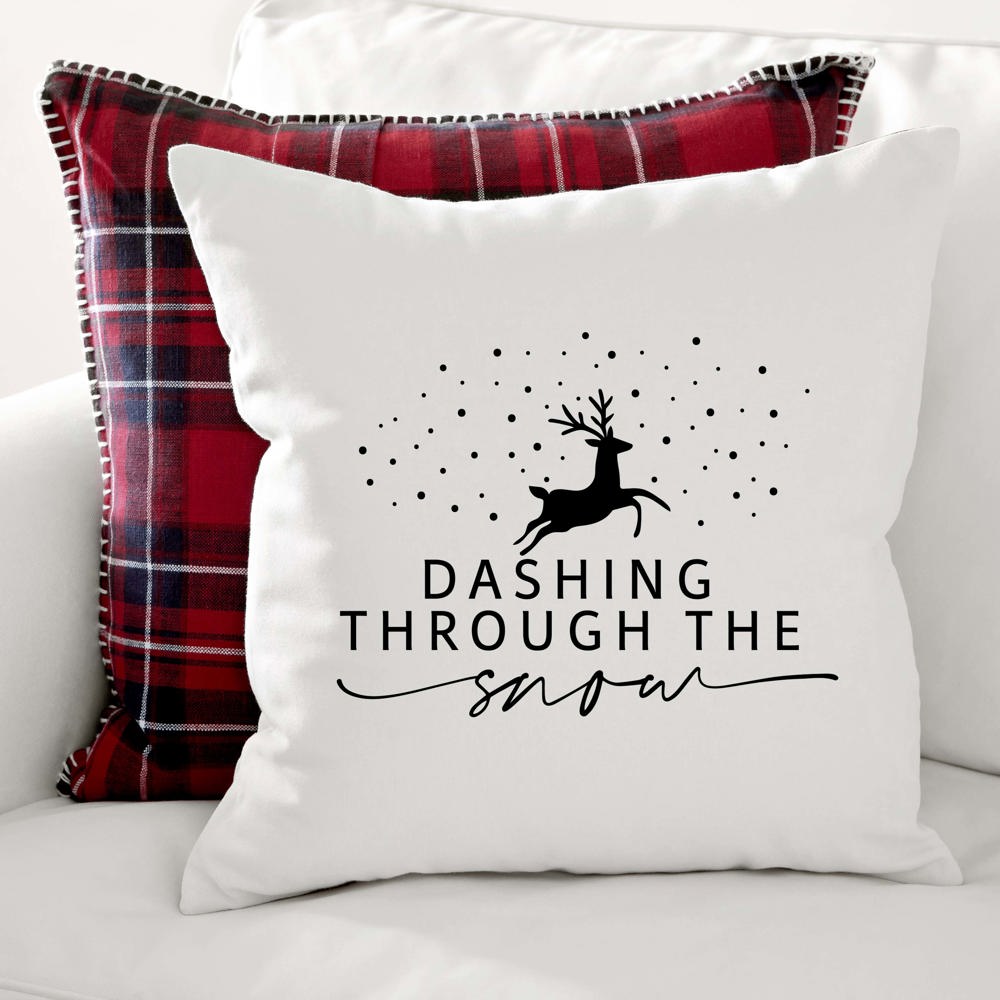 Dashing Through the Snow—18x18 Pillow Cover