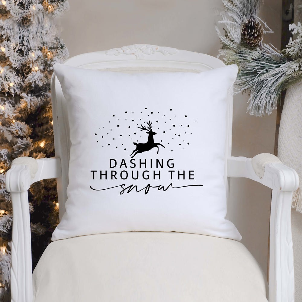 Dashing Through the Snow—18x18 Pillow Cover