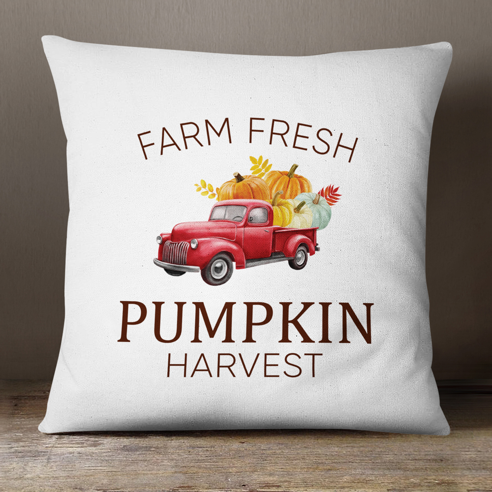 Farm Fresh Pumpkin Harvest—18x18 Pillow Cover