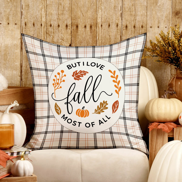 I Love Fall Most of All—18x18 Pillow Cover