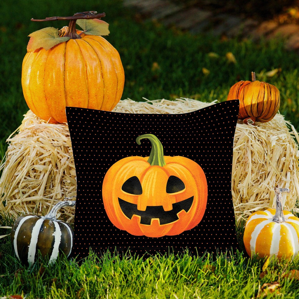 Pumpkin Jack-O'-Lantern—18x18 Pillow Cover