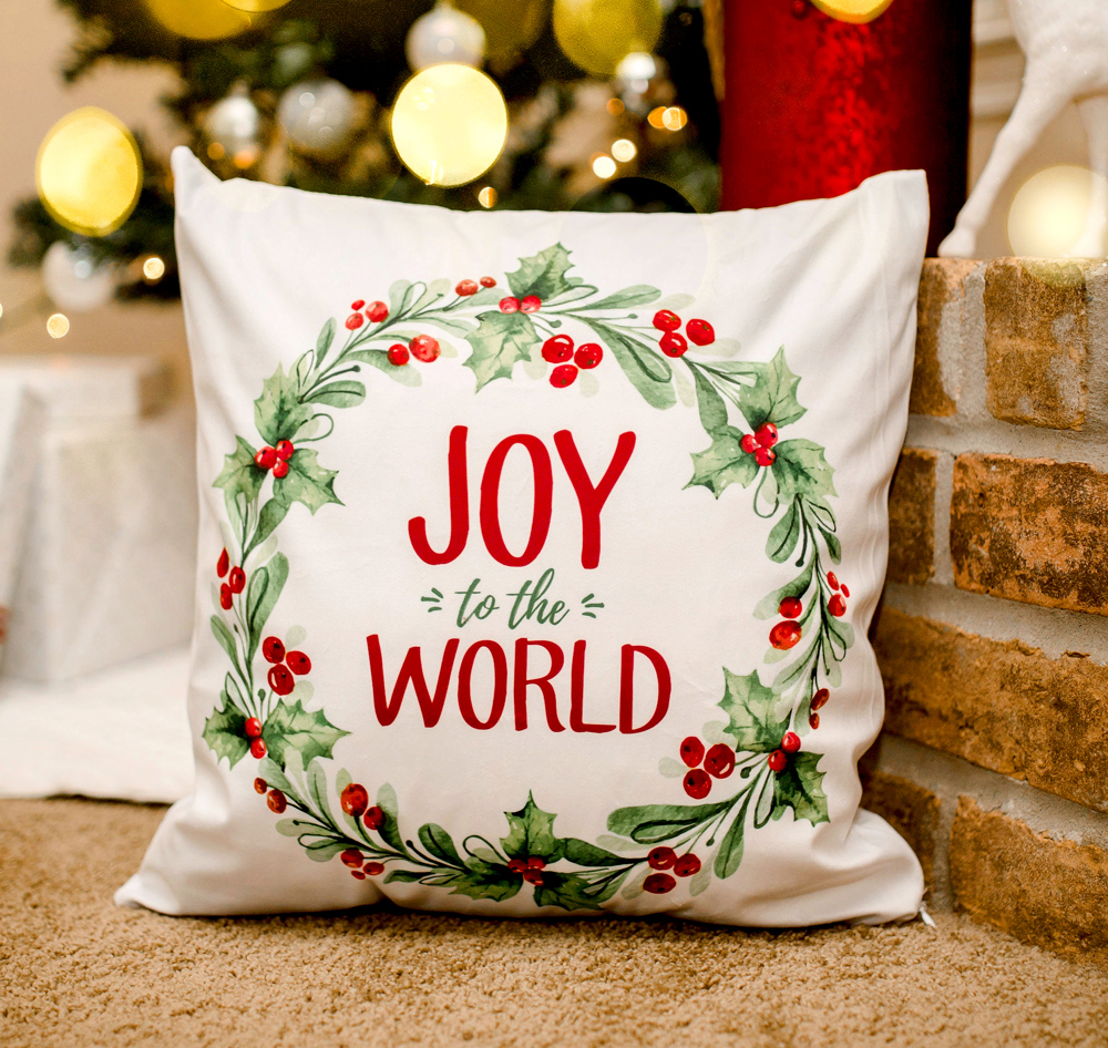 Joy to the World—18x18 Pillow Cover