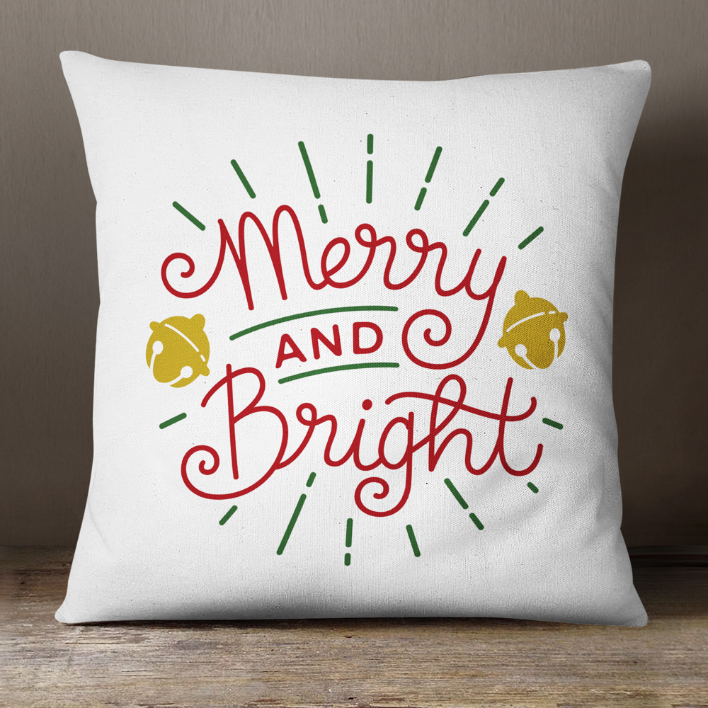 Merry and Bright—18x18 Pillow Cover