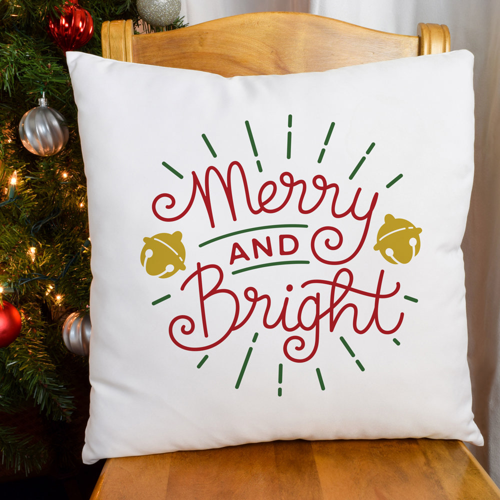 Merry and Bright—18x18 Pillow Cover