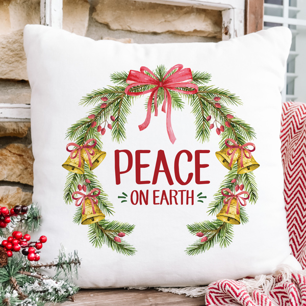 Peace on Earth—18x18 Pillow Cover