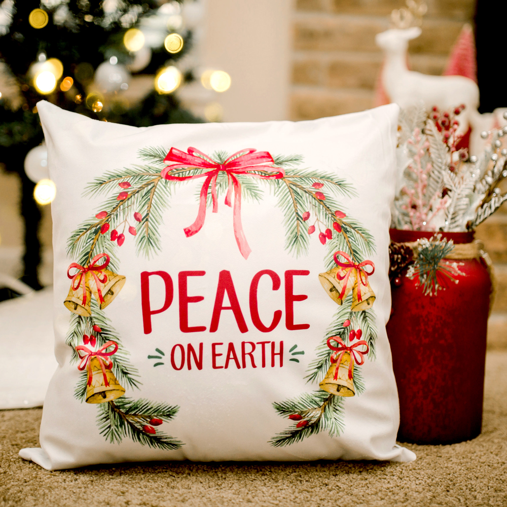 Peace on Earth—18x18 Pillow Cover