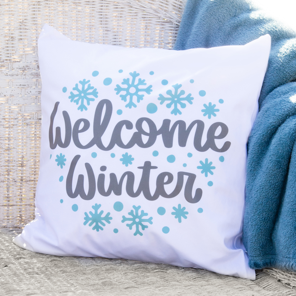 Welcome Winter—18x18 Pillow Cover