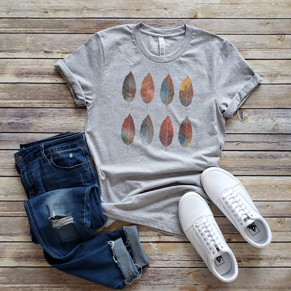 Colorful Leaves Shirt | Fall Tee | Leaf T-shirt | Thanksgiving shirt