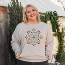  HOLLY SNOWFLAKE SWEATSHIRT | CHRISTMAS CREWNECK | HOLIDAY SWEATSHIRT