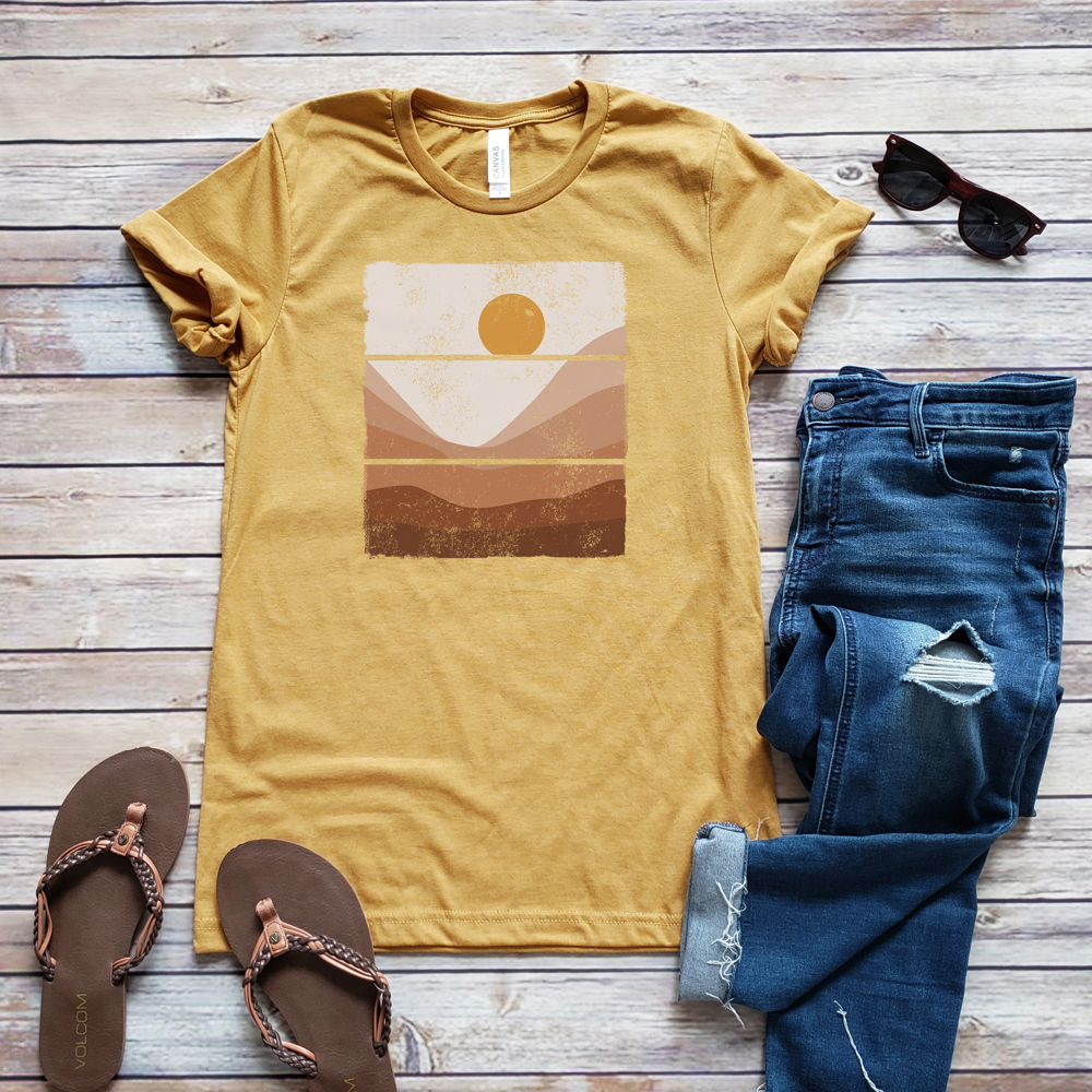 Desert Yellows Tee | Outdoor Shirt | Landscape | Sunset | Bella