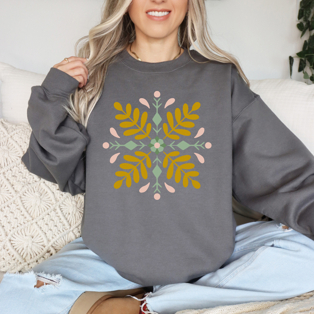 SNOWFLAKE SWEATSHIRT | CHRISTMAS SWEATSHIRT | WINTER CREWNECK