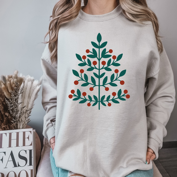 HOLLY BERRY TREE CREWNECK | CHRISTMAS SWEATSHIRT | WINTER | HOLIDAY