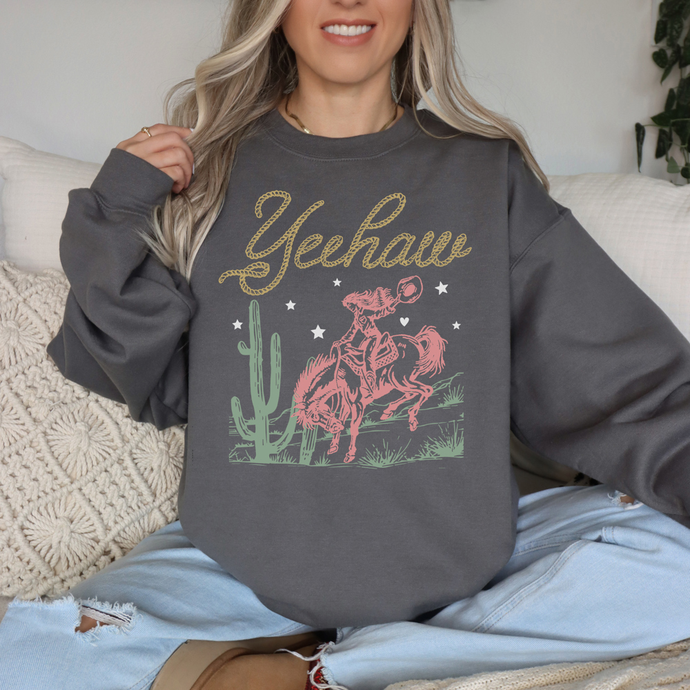 Yeehaw Sweatshirt | Western Crewneck | Cowgirl Sweatshirt | Cowboy | Desert