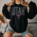  Utah Bow Crewneck | State Sweatshirt | Bow Design | Black