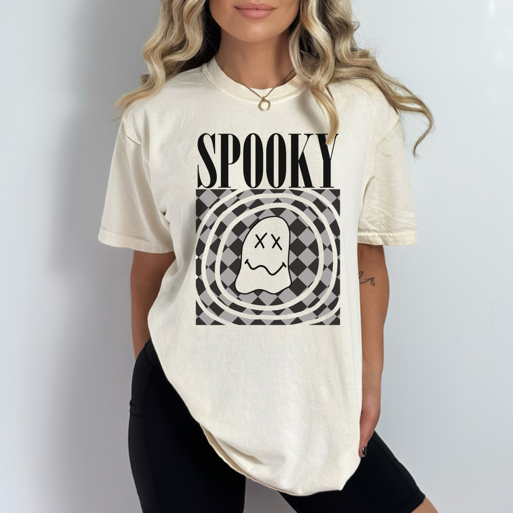 Spooky Ghost Tee | Halloween Shirt | Holiday T-shirt | Ivory | Comfort Colors