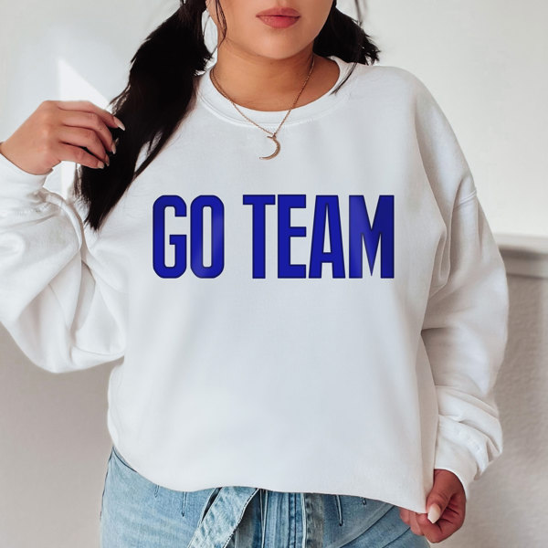 Blue Go Team Sweatshirt | Sports Crewneck | Team Spirit Sweatshirt | Fan Gear