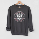  Happy Holidays Snowflake Crewneck | Christmas Sweatshirt | Charcoal Gray | Winter