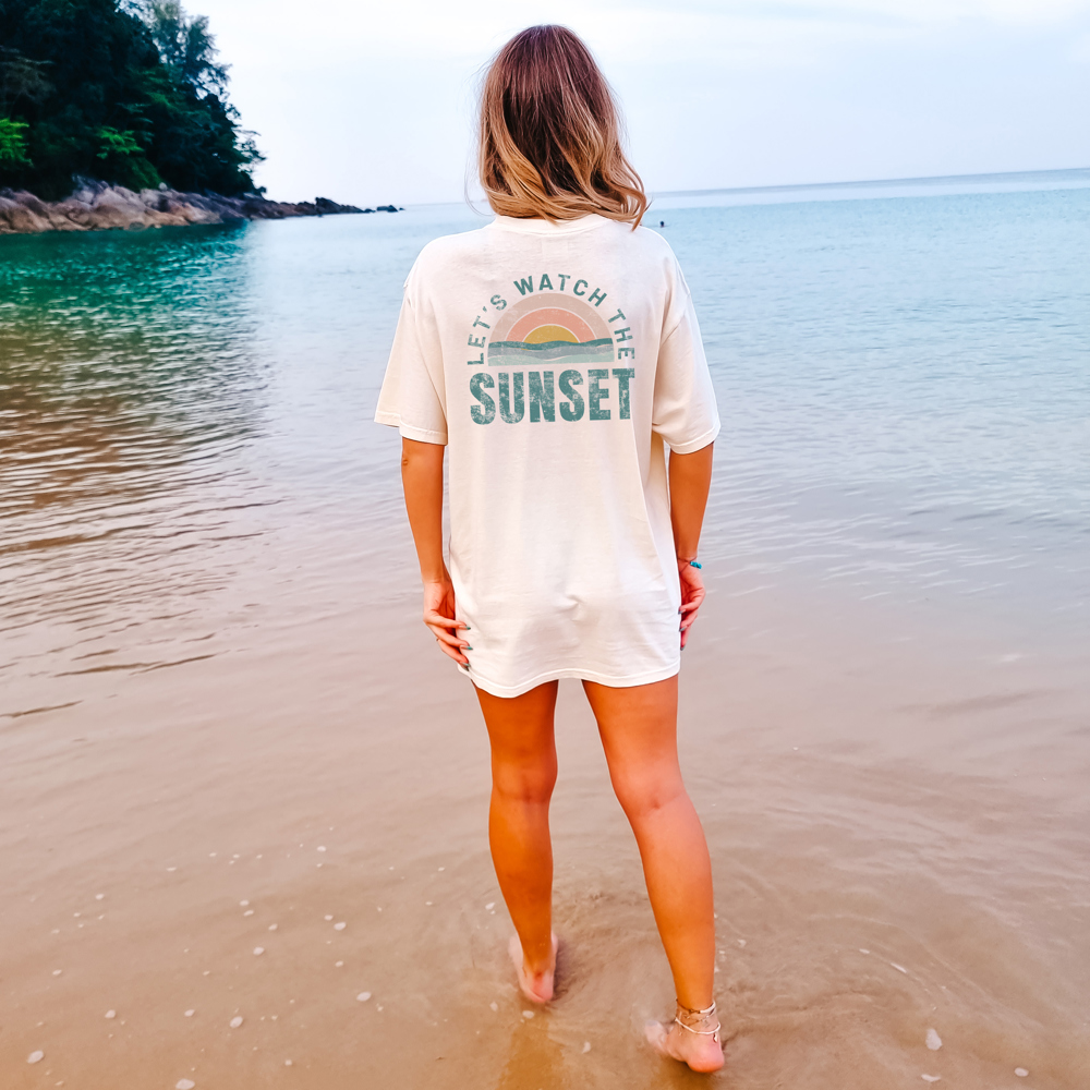 Let's Watch the Sunset Tee | Summer Shirt | Beach T-shirt | Coast | Resort | Ocean