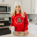  Merry Christmas Sweatshirt | Leopard Christmas Tree | Holiday | Red Crewneck