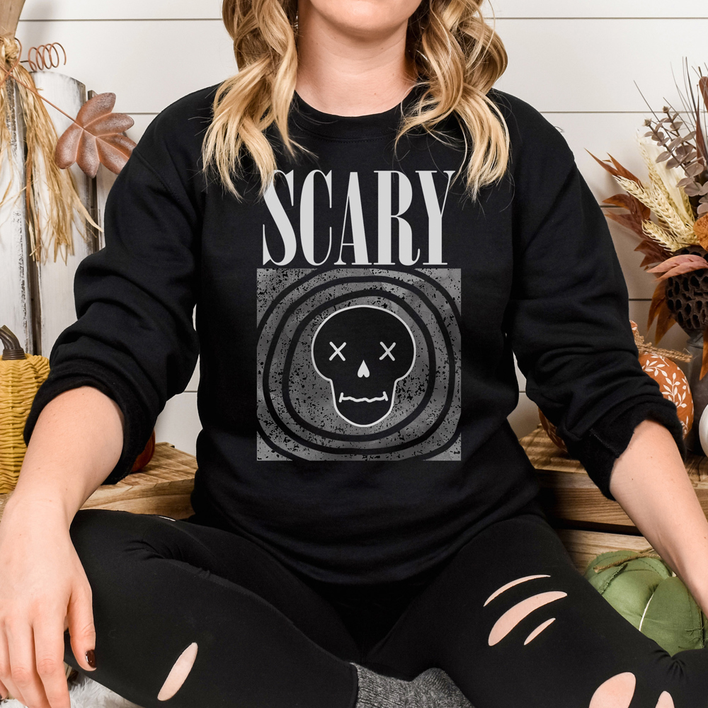 Scary Skeleton Crewneck Sweatshirt | Halloween | Holiday | Skull