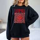  Vampire Crewneck Sweatshirt | Halloween | Holiday | Black | Red