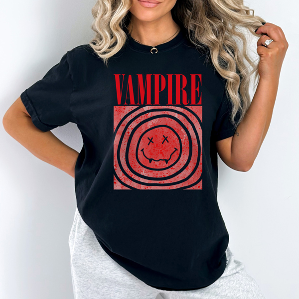 Vampire Tee | Halloween Shirt | Holiday T-shirt | Black | Comfort Colors