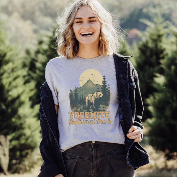 Yosemite National Park Tee | Outdoor Shirt | Landscape T-shirt | Mountain | Bella