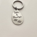  Pet Paw Engraved Keychain