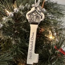  New Home Ornament Key and House-  Personalized Skeleton Key Shape