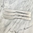  Set of 3 Spread LOVE JOY KINDNESS Spreaders, Stainless Steel