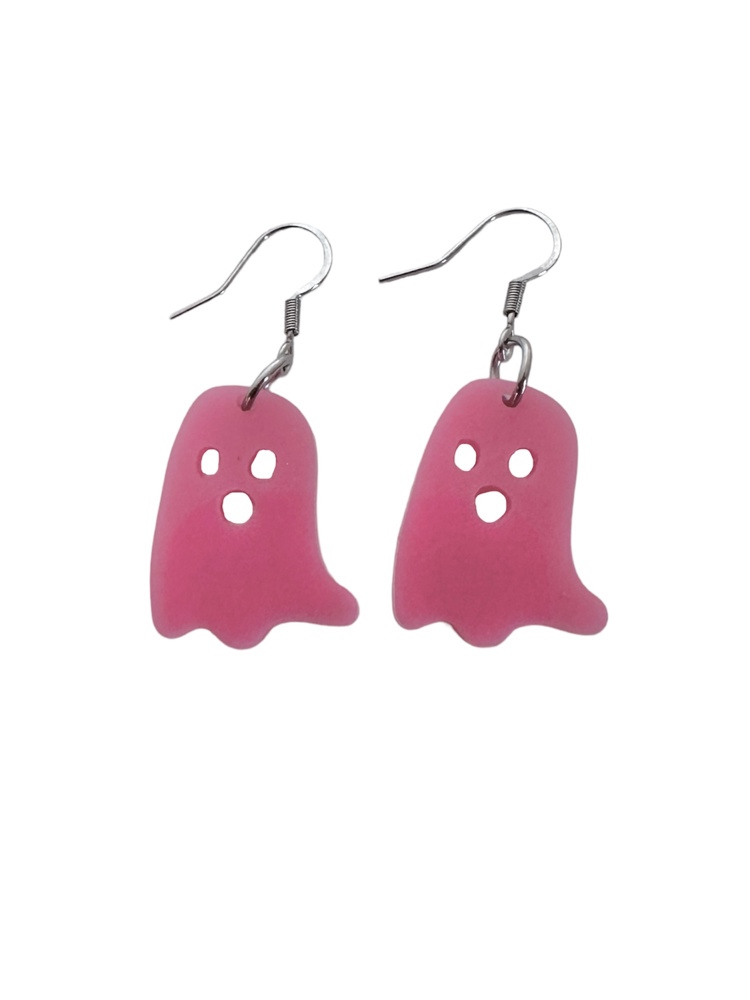 Pink Ghost Earrings