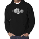 Black Medium 90's Rappers - Men's Word Art Hooded Sweatshirt