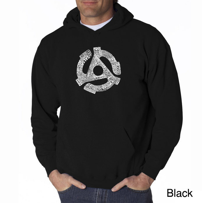 Record Adapter - Men's Word Art Hooded Sweatshirt