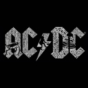  Acdc - Mens Word Art Hooded Sweatshirt