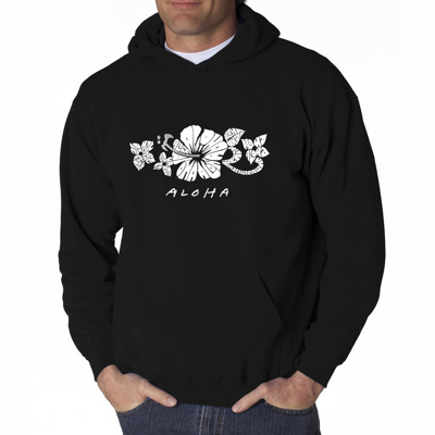 Aloha - Mens Word Art Hooded Sweatshirt