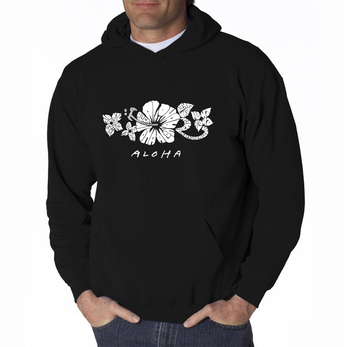Aloha - Mens Word Art Hooded Sweatshirt