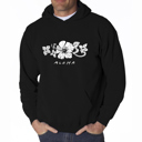 Black XXXXL Aloha - Mens Word Art Hooded Sweatshirt
