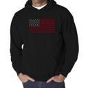  USA Flag - Men's Word Art Hooded Sweatshirt