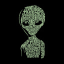  Alien - Men's Word Art Hooded Sweatshirt